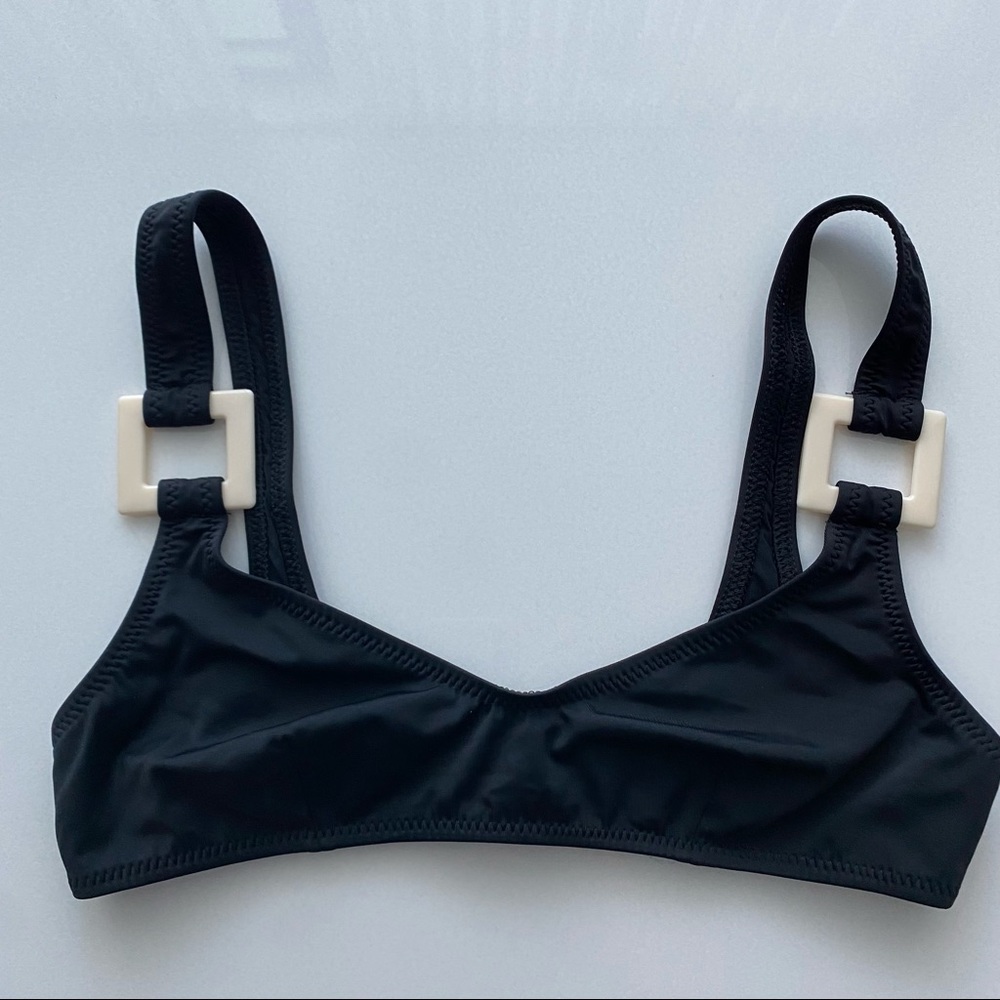 SOLID & STRIPED The Romy black Bikini swimsuit top